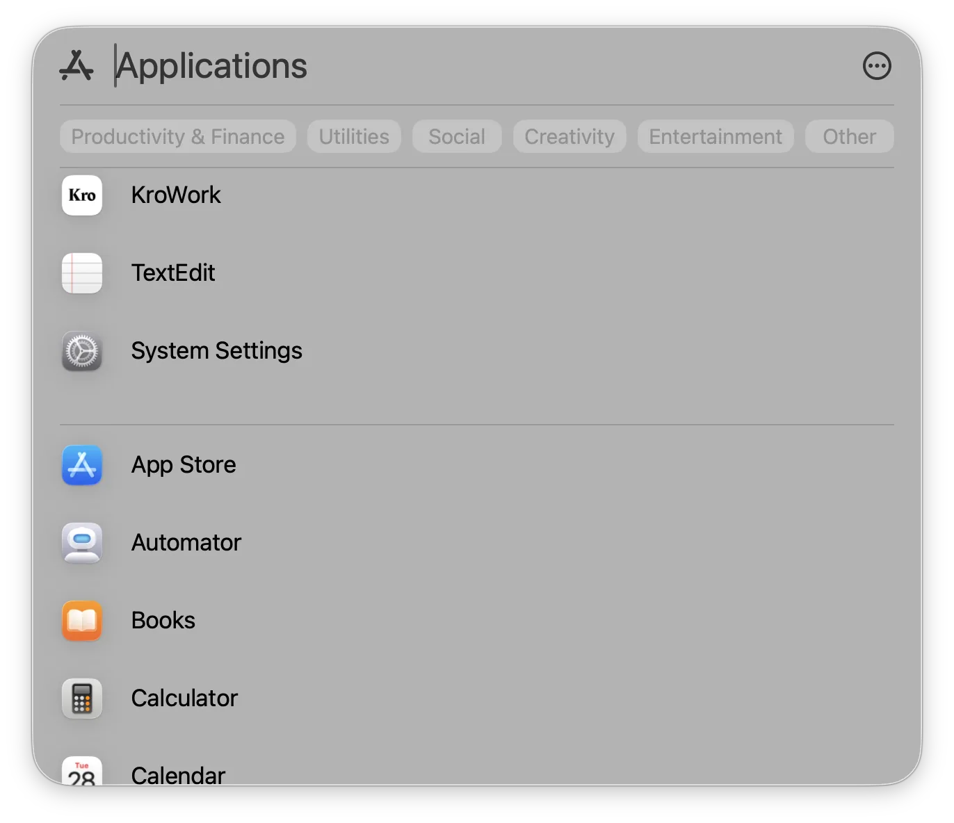 KroWork in Launchpad